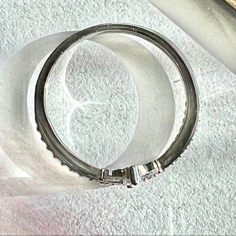 Sunrise Marquise Clear Crystal CZ Pave S925 Sterling Silver Ring Size 6 - Picture 5 of 6